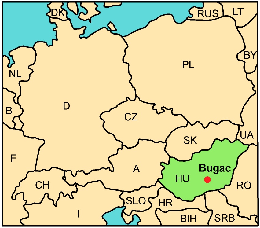 Map of Hungary 1998
